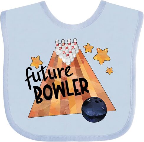 Future Bowler Bowling Ball and Pins Baby Bib in Kuwait