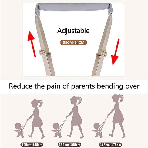 سرج المشي للأطفال وخوذة أمان، مساعد المشي على المشي للأطفال الصغار، قابل للتعديل باليد الوقوف والتعلم والمشي للأطفال من سن 7 إلى 24 شهرًا in Kuwait