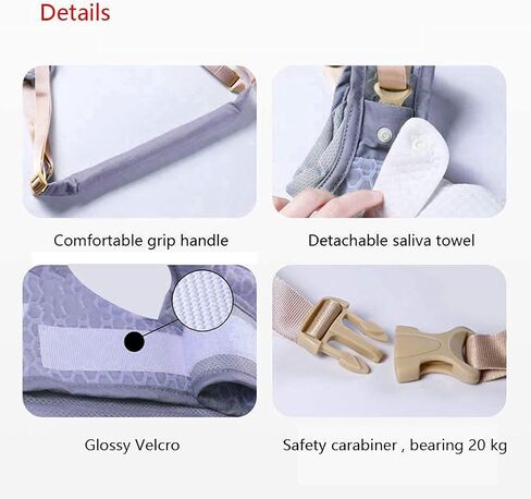 سرج المشي للأطفال وخوذة أمان، مساعد المشي على المشي للأطفال الصغار، قابل للتعديل باليد الوقوف والتعلم والمشي للأطفال من سن 7 إلى 24 شهرًا in Kuwait