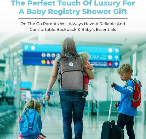 Hydrangea Island Trading Co Baby Diaper Backpack | Large Diaper Bag with Insulated Pockets, Stroller Straps, Laptop Pocket, Charging Station, Waterproof and Changing Pad | Essential Travel Diaper Bag in Kuwait