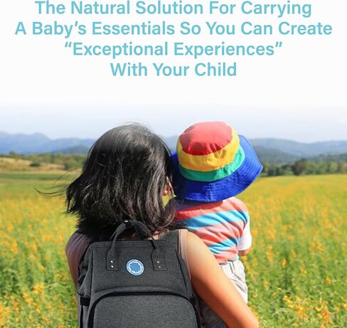 Hydrangea Island Trading Co Baby Diaper Backpack | Large Diaper Bag with Insulated Pockets, Stroller Straps, Laptop Pocket, Charging Station, Waterproof and Changing Pad | Essential Travel Diaper Bag in Kuwait