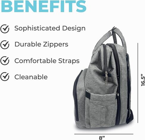 Hydrangea Island Trading Co Baby Diaper Backpack | Large Diaper Bag with Insulated Pockets, Stroller Straps, Laptop Pocket, Charging Station, Waterproof and Changing Pad | Essential Travel Diaper Bag in Kuwait