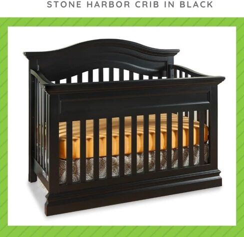 Toddler Bed Safety Guard Rail for Westwood Design Cribs | Multiple Finishes Available (Black, Pine Ridge Crib) in Kuwait