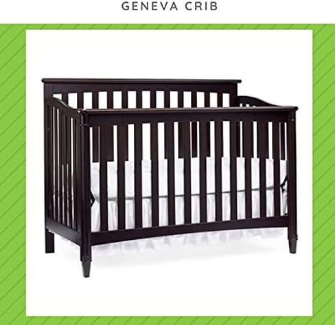 Full Size Conversion Kit Bed Rails for Select Lajobi Babi Italia, Bonavita, Europa Baby & Kathy Ireland Cribs | See Description for List of Compatible Cribs (Black/Licorice) in Saudi Arabia