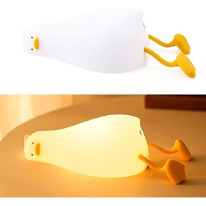 Augot Duck Night Light, Silicone Dimmable Nursery Nightlight, LED Lie in Peace Duck Sleep Lamp Cute Light Up Duck Lamp Soft Eye Protection Night Stand Lamp, Rechargeable Touch Lamp for Kids Bedside in Kuwait