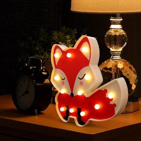 OSALADI Fox LED ضوء ليلي متوهج على شكل حيوان لإضاءة ليلية لحضانة الأطفال وديكور الحضانة للأطفال هدية عيد ميلاد الطفل in Kuwait