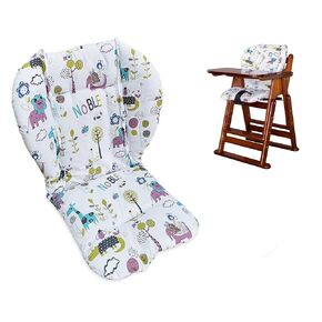 High Chair Cushion, Large Thickening Baby High Chair Seat Cushion Liner Mat Pad Cover Breathable (Blue Animal) in Saudi Arabia