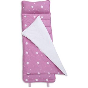 Delta Children Nap Mat - Includes Pillow & Blanket for Toddlers and Kids; Features Carry Handle w/Strap Closure and Name Tag; Rollup Design is Ideal for Preschool and Daycare; Personalization Optional