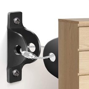 Furniture Anchors for Baby Proofing,(6 Packs) Anti-tip Wall Anchor Kit Metal, Earthquake Tip Resistant Furniture Brackets, Furniture Secure Straps for Dresser Cabinet Bookshelf in Saudi Arabia