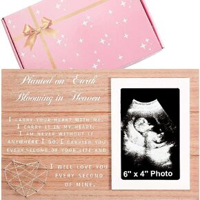 Miscarriage Picture Frame Gift - Baby Loss Remembrance Keepsake - Planted on Earth Blooming in Heaven - In Memory of Pregnancy Loss Gift - Sonogram Memorial Photo Frame Gift