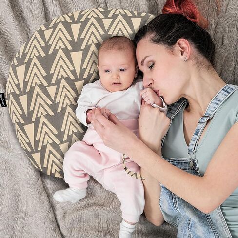 Beeboo Nursing Pillow and Positioner, Breastfeeding and Bottlefeeding Pillow, Removable and Washable Pillow Cover, Soft and Breathable Fabric, Fawn Brown in Saudi Arabia