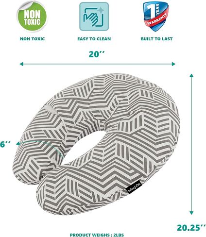 Beeboo Nursing Pillow and Positioner, Breastfeeding and Bottlefeeding Pillow, Removable and Washable Pillow Cover, Soft and Breathable Fabric, Fawn Brown in Saudi Arabia