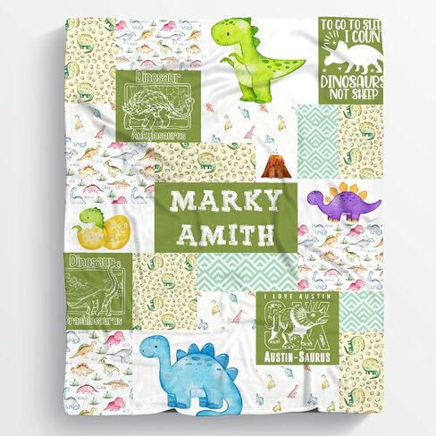 Custom Blue Woodland Blanket for Boys Girls, Wild Animals Personalized Throw Blanket Gifts for Baby Cow Nursery Swaddling Blankets Deer Customized Toddler Blankets for Stroller Kids 40x30In in Saudi Arabia