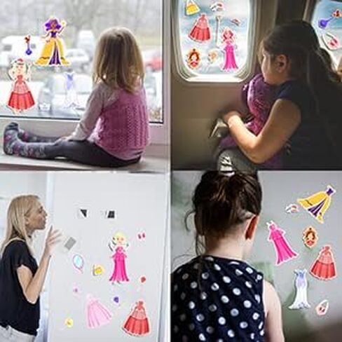 مجموعتان من كتب الأنشطة المنتفخة القابلة لإعادة الاستخدام للأطفال الصغار، ملصقات كتاب الأميرة، ملصقات حورية البحر للفتيات، ألعاب تعليمية للتعليم ما قبل المدرسة للأولاد والبنات هدايا عيد الميلاد in Kuwait