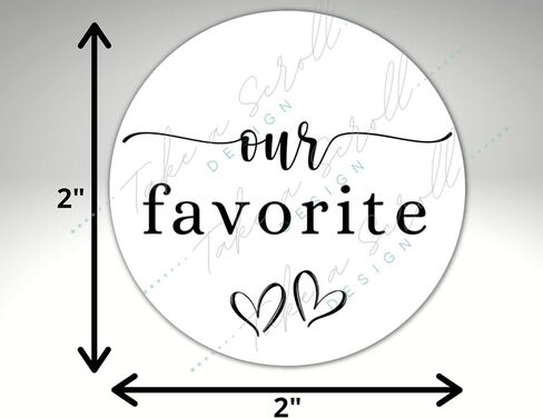His Her Our Favorite Stickers Wedding Treat Bag Favor for Guests Labels 2-inch 120-count 6 Sheets Bride and Groom Favorite Candy Stickers in Saudi Arabia