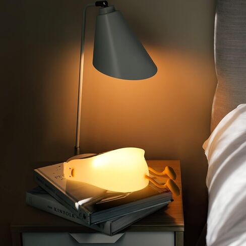 Augot Duck Night Light, Silicone Dimmable Nursery Nightlight, LED Lie in Peace Duck Sleep Lamp Cute Light Up Duck Lamp Soft Eye Protection Night Stand Lamp, Rechargeable Touch Lamp for Kids Bedside in Kuwait