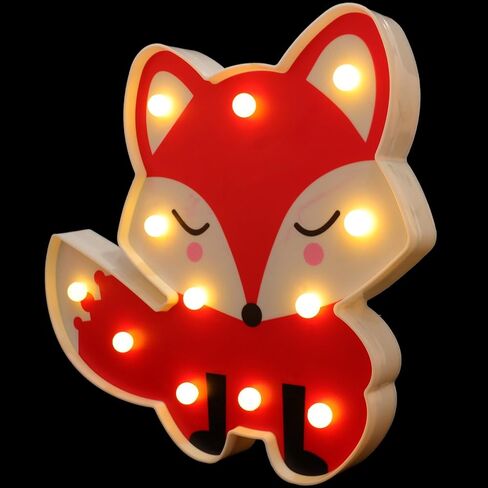 OSALADI Fox LED ضوء ليلي متوهج على شكل حيوان لإضاءة ليلية لحضانة الأطفال وديكور الحضانة للأطفال هدية عيد ميلاد الطفل in Kuwait