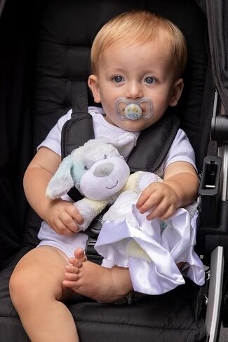 Minky Animal Snuggler Lovey Blanket for Kids, Babies, Boys, Girls, Gender Neutral Security Blanket with Stuffed Animal (Beary Blue Bear) in Kuwait