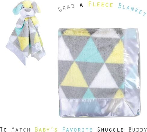 Minky Animal Snuggler Lovey Blanket for Kids, Babies, Boys, Girls, Gender Neutral Security Blanket with Stuffed Animal (Beary Blue Bear) in Kuwait