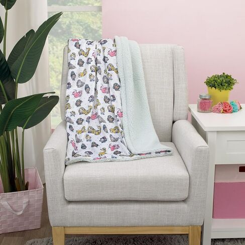 Disney Dumbo White and Grey Super Soft Baby Blanket with Sherpa Back in Saudi Arabia