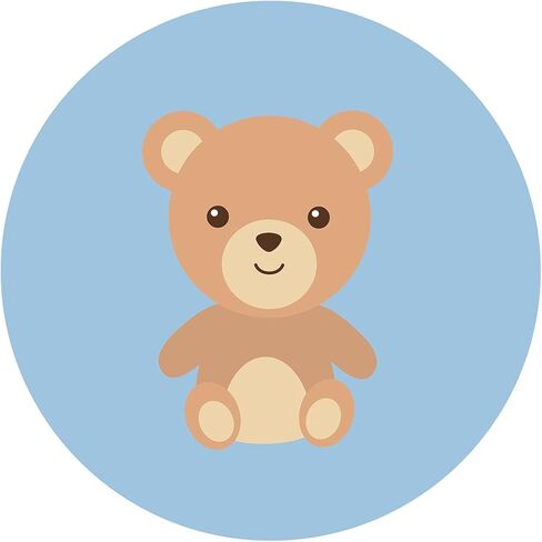 ملصقات ماجوتشي، ملصقات ملصقات عليها دب أزرق، لحفلات استقبال المولود أو أعياد الميلاد، 5.08 سم، عبوة من 40 قطعة in Kuwait