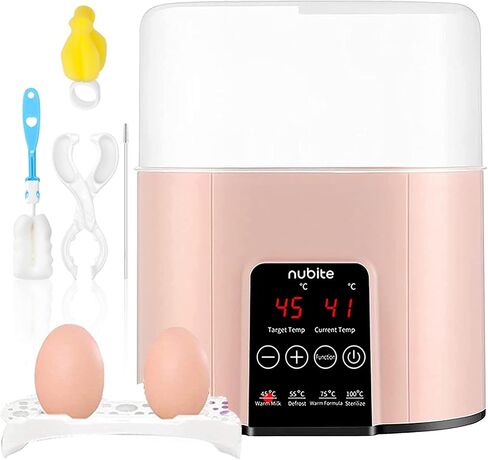Double Baby Bottle Warmer 24H Constant Mode for All Bottles, Breastmilk Baby Milk Heater, Heating Baby Food, Formula Water Warmer for Twins, Accurate Temperature Control in Saudi Arabia
