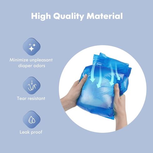 AromaRoom Electric Diaper Pail & Diaper Pail Refills bag 540 Count, 12 Rolls (Standrad Size) in Kuwait