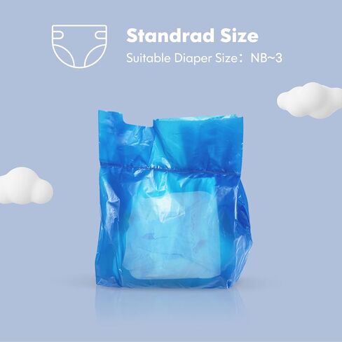 AromaRoom Electric Diaper Pail & Diaper Pail Refills bag 540 Count, 12 Rolls (Standrad Size) in Kuwait