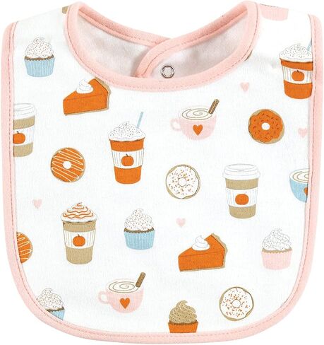 Hudson Baby Unisex Baby Cotton Bibs, Pumpkin Spice Date, One Size in Saudi Arabia