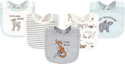 Touched by Nature Unisex Baby Organic Cotton Bibs, Taco, One Size in Saudi Arabia