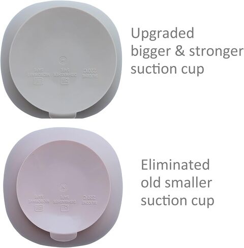 أوعية شفط جينبير للفتيات الصغيرات، ملعقة وشوكة فطام LED للأطفال، مجموعة أطباق وأواني للأطفال الصغار، مجموعة تغذية الأطفال من السيليكون من 6 إلى 12 شهرًا (وردي فاتح) in Kuwait