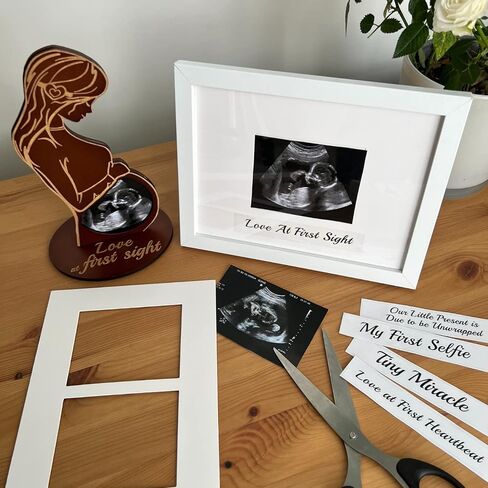 Heart's Sign Sonogram Picture Frame - Pregnancy Gifts | Pregnant Wife Gift | Ultrasound Photo Frame, Gift for Expecting Moms, Gifts for Pregnant Women, Mom to be Gifts, Mothers Day Gift in Saudi Arabia