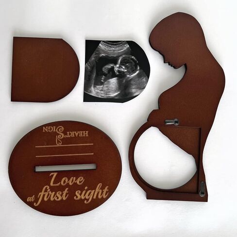 Heart's Sign Sonogram Picture Frame - Pregnancy Gifts | Pregnant Wife Gift | Ultrasound Photo Frame, Gift for Expecting Moms, Gifts for Pregnant Women, Mom to be Gifts, Mothers Day Gift in Saudi Arabia