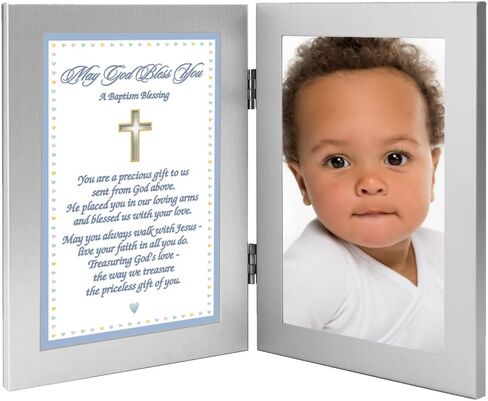 بويتري جيفتس هدية معمودية للطفل الرضيع، بطاقة مباركة في إطار، أضف صورة 4 × 6 انش in Kuwait