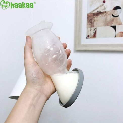 مضخة ثدي من السيليكون من Haakaa Gen 2 مع قاعدة شفط وغطاء سيليكون مانع للتسرب، 4 أونصة/100 مل، خالية من مادة BPA وPVC والفثالات in Saudi Arabia