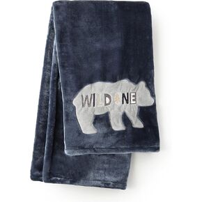 Levtex Baby - Logan Crib Bed Set - Baby Nursery Set - Navy Grey White Blue Taupe Blue - Deers, Bears and Moose - 4 Piece Set Includes Quilt, Fitted Sheet, Wall Decal & Skirt/Dust Ruffle in Saudi Arabia
