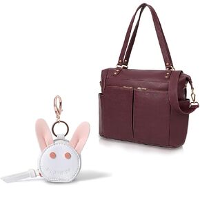 حقيبة حفاضات من MOMINSIDE، حامل علبة اللهاية مع مشبك، حقيبة ظهر جلدية للأطفال، بحث في سجل الطفل، 14 جيبًا، 4 جيوب معزولة، وسادة تغيير الحفاضات in Kuwait