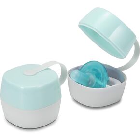 Pacifier Case Pacifier Holder Case Pacifier Clip Binky Holder Case Pacifier Box Pacifier Accessories 2 Pack, Macaron Grey in Kuwait