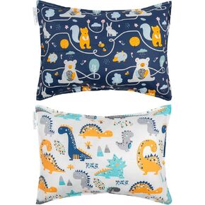 Babygoal Toddler Travel Pillowcases Set of 2, Fits Pillows Sized 13x18, 100% Woven Cotton, Envelope Closure, Machine Washable Kids Pillow Cases 2CFPW14-B in Kuwait