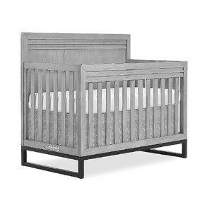 Evolur Kyoto 5-in-1 Convertible Crib in Brown Stone, Greenguard Gold and JPMA Certified, Non-Toxic Baby Safe Paint, Made of Hardwood, Unique Two Tone Design in Saudi Arabia