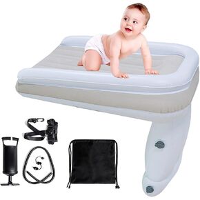 HYMIC Inflatable Airplane Car Bed for Toddler, Baby Travel Plane Bed with Hand Pump,Fly Traval Kids Bed Fits Most Airplane Seats, Car Seat for Convenient Toddler Travel, Safe to Use Child Sleeper Bed in Kuwait