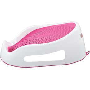 دعم حوض استحمام الطفل، دعم حمام الطفل TPE سيليكون ناعم مريح وآمن وخفيف الوزن وسريع الجفاف لحديثي الولادة (وردي) in Kuwait