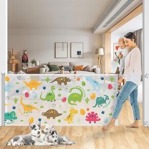 TANOSHII® 78 Inch Retractable Baby Gate Extra Wide for Large Opening Child Safety Indoor/Outdoor Retractable Mesh 34" Tall for Doorways, Stairs, Hallways, Gray