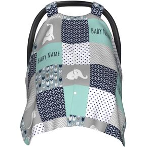 Personalized Hunting and Deer Baby Car Seat Canopy for Babies with Name, Custom Baby Car Seat Covers for Boys and Girls, Opening Minky Nursing Breastfeeding Cover Infant Carseat Canopies for Newborn in Kuwait