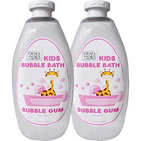 مجموعة البحر الميت لحمام الفقاعات للأطفال برائحة الفانيليا الحلوة - حمام فقاعات التنظيف والترطيب للأطفال - مع معادن البحر الميت الطبيعية - عبوة مكونة من زجاجتين كبيرتين (كل منهما 33.8 أونصة سائلة) in Kuwait