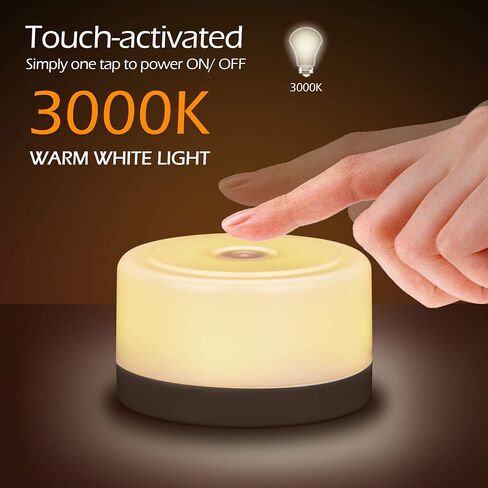 S SELDORAUK Touch Night Lights for Kids with Dimming Function, Rechargeable Baby Nursery Night Light, Dimmable Bedside Lamp for Breastfeeding and Sleep (Warm White, 2Pack) in Kuwait