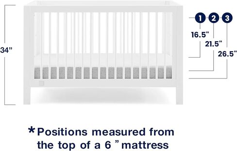 Delta Children babyGap Charlie 6-in-1 Convertible Crib + Brannan Bear Bookcase with Bins + Brannan Bear Wall Shelf with 4 Hooks, Bianca White (Bundle) in Saudi Arabia