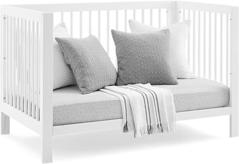 Delta Children babyGap Charlie 6-in-1 Convertible Crib + Brannan Bear Bookcase with Bins + Brannan Bear Wall Shelf with 4 Hooks, Bianca White (Bundle) in Saudi Arabia