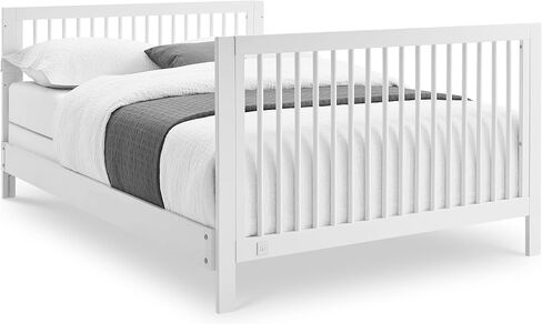 Delta Children babyGap Charlie 6-in-1 Convertible Crib + Brannan Bear Bookcase with Bins + Brannan Bear Wall Shelf with 4 Hooks, Bianca White (Bundle) in Saudi Arabia