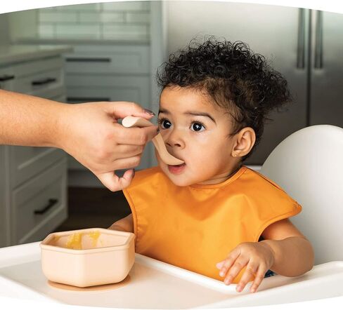Tiny Twinkle Baby Spoon - BPA-Free Baby Feeding Spoon, Silicone Baby Spoon, Infant Spoons, Baby Spoons, Baby Essentials, Baby Essentials for Newborn, Baby Items, Baby Products - Pack of 4 (Blue) in Saudi Arabia